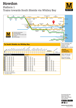 Howdon Platform 1 Trains Towards South Shields Via Whitley Bay