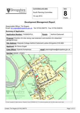 Development Management Report