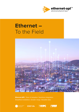 Ethernet – to the Field