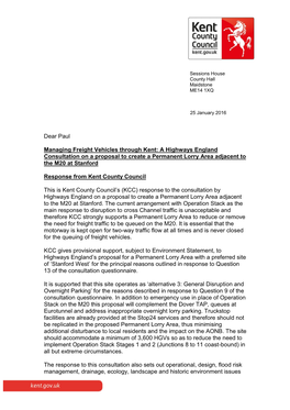 Read Our Response to the Highways England Operation Stack Consultation