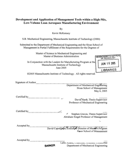 Development and Application of Management Tools Within a High-Mix, Low-Volume Lean Aerospace Manufacturing Environment