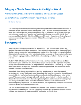 Marmalade RISK Case Study