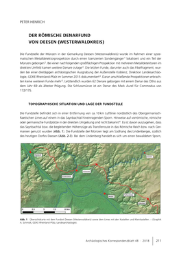 Der Römische Denarfund Von Deesen (Westerwaldkreis)