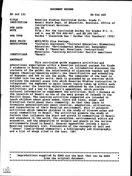 DOCUMENT RESUME ED 262 131 UD 024 468 TITLE Hawaiian