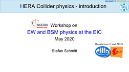 HERA Collider Physics - Introduction