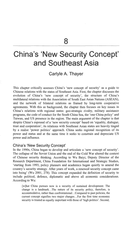 'New Security Concept' and Southeast Asia