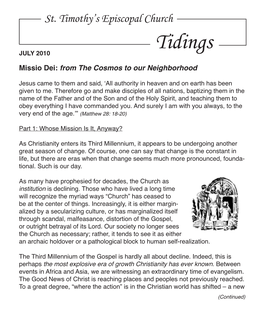 Tidings JULY 2010