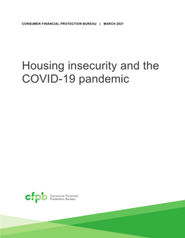 Housing Insecurity and the COVID-19 Pandemic