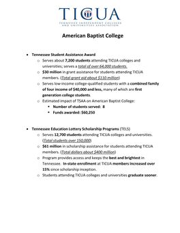 American Baptist College