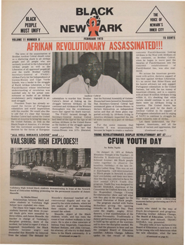 Afrikan Revolutionary Assassinated!!!