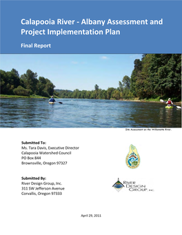 Albany-Calapooia Assessment and Project Implementation Plan