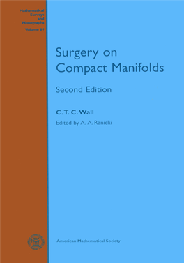 Surgery on Compact Manifolds, Second Edition, 1999 68 David A