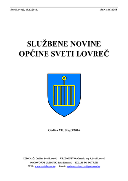 Službene Novine Općine Sveti Lovreč