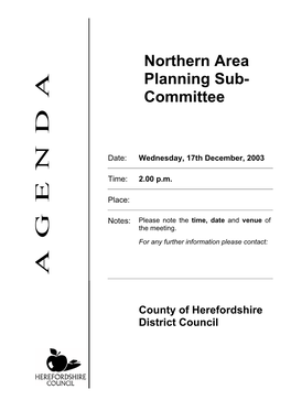 Northern Area Planning Sub-Committee