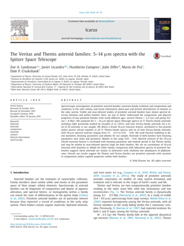 The Veritas and Themis Asteroid Families: 5-14Μm Spectra with The