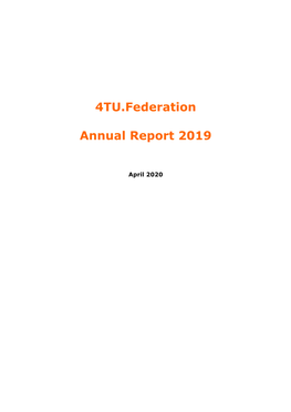 4TU.Federation Annual Report 2019