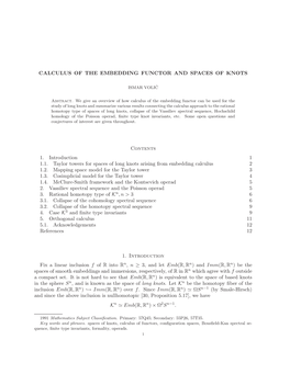 Calculus of the Embedding Functor and Spaces of Knots