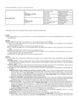 EDITED PEDIGREE for 2020 out of EN REVE (GB)