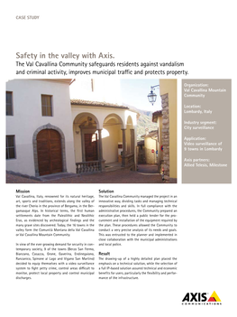 Safety in the Valley with Axis