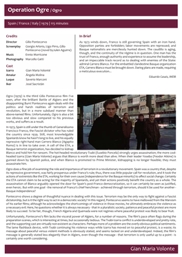 Gian Maria Volonte:Programme Notes.Qxd