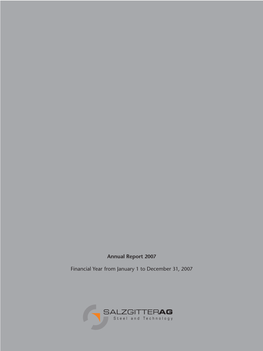 Annual Report 2007 Financial Year from January 1 to December 31, 2007