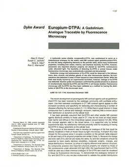 Europium-DTPA: a Gadolinium Analogue Traceable by Fluorescence Microscopy