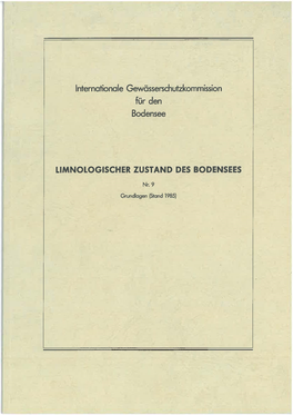 Limnologischer Zustand Des Bodensees