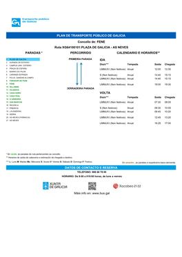 Plan De Transporte Público De Galicia