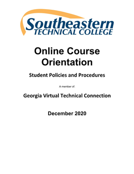 Online Course Orientation Manual