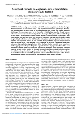 Structural Controls on Englacial Esker Sedimentation: Skeiðara´Rjo¨Kull, Iceland