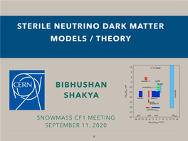 CF1 Sterile Neutrino Dark Matter Bibhushan