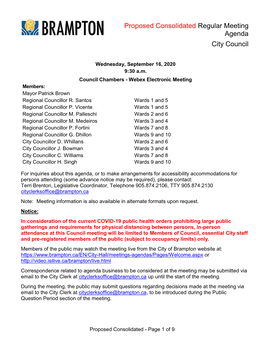 Agenda City Council