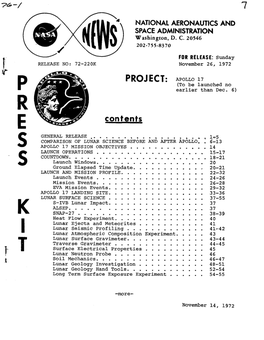 Apollo 17 Press