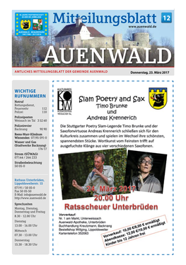 Mitteilungsblatt Auenwald