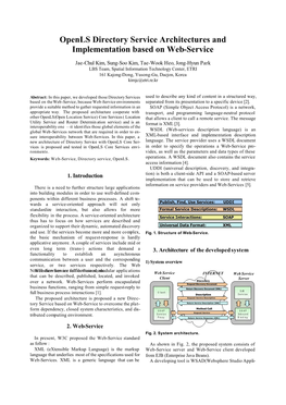 Openls Directory Service Architectures and Implementation Based on Web-Service