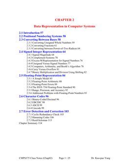 Chap02: Data Representation in Computer Systems