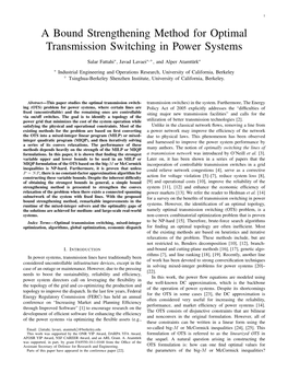 A Bound Strengthening Method for Optimal Transmission Switching in Power Systems