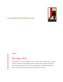 Die Oper 2012