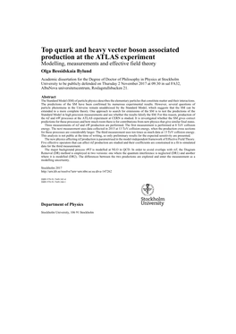 Top Quark and Heavy Vector Boson Associated Production at the Atlas Experiment