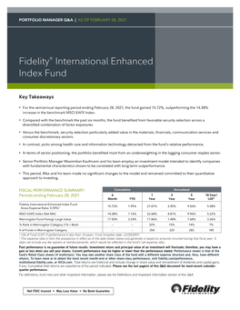 Fidelity® International Enhanced Index Fund