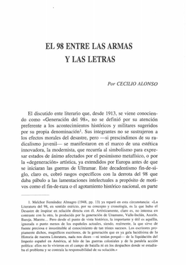 El 98 Entre Las Armas Ylas Letras