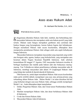 Asas–Asas Hukum Adat