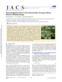 Electronegativity Seen As the Ground-State