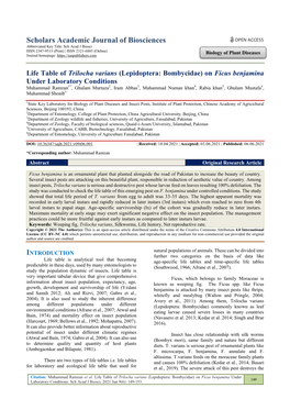 Scholars Academic Journal of Biosciences