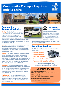 Community Transport Options Buloke Shire