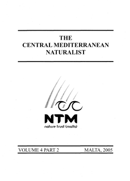 The Central Mediterranean Naturalist