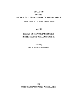 The Role of Magic in the Ancient Anatolian Religions According to the Cuneiform Texts from Bogazköy-Hattusa 52 AHMET ÜNAL