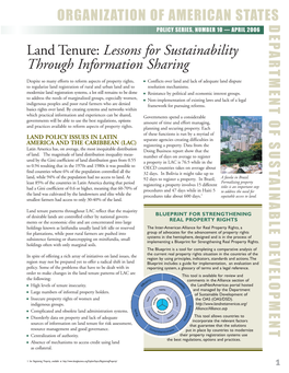 Land Tenure: Lessons for Sustainability Through Information Sharing