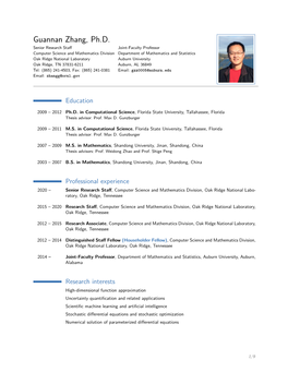 Guannan Zhang's CV