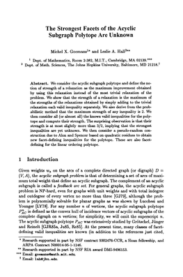 The Strongest Facets of the Acyclic Subgraph Polytope Are Unknown